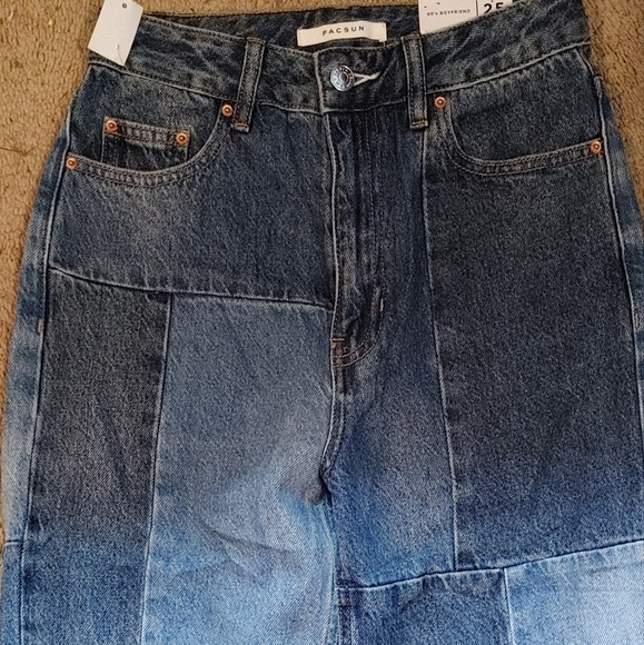 Pacsun'90s boyfriend Patchwork jeans SZ.25 NWT - Picture 5 of 10